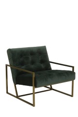 ARMCHAIR OLIVAGREEN VELVET GOLDEN FINISH FRAME 